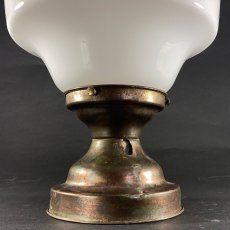 画像5:  1920-30's "Milk Glass" School House Ceiling Light  (5)