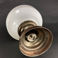 画像7:  1920-30's "Milk Glass" School House Ceiling Light  (7)