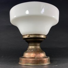 画像4:  1920-30's "Milk Glass" School House Ceiling Light  (4)