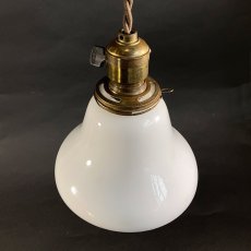 画像2: 1900-10's "Milk Glass" Pendant Lamp (2)