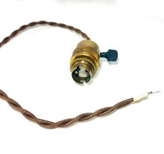 画像4: 1930's "Bare bulb" Brass Pendant Lamp【B22】 (4)