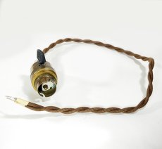 画像5: 1930's "Bare bulb" Brass Pendant Lamp【B22】 (5)