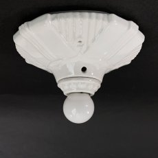 画像5: 1930's Art Deco Porcelain Bare Bulb Light (5)
