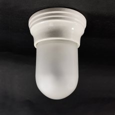 画像5: 1930's Art Deco Porcelain "Frosted Glass" Bathroom Lamp (5)