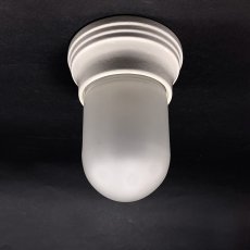 画像2: 1930's Art Deco Porcelain "Frosted Glass" Bathroom Lamp (2)