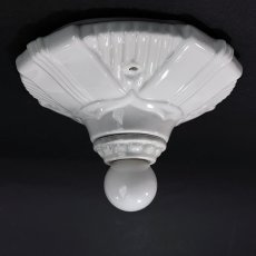 画像3: 1930's Art Deco Porcelain Bare Bulb Light (3)