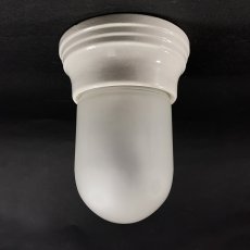 画像4: 1930's Art Deco Porcelain "Frosted Glass" Bathroom Lamp (4)