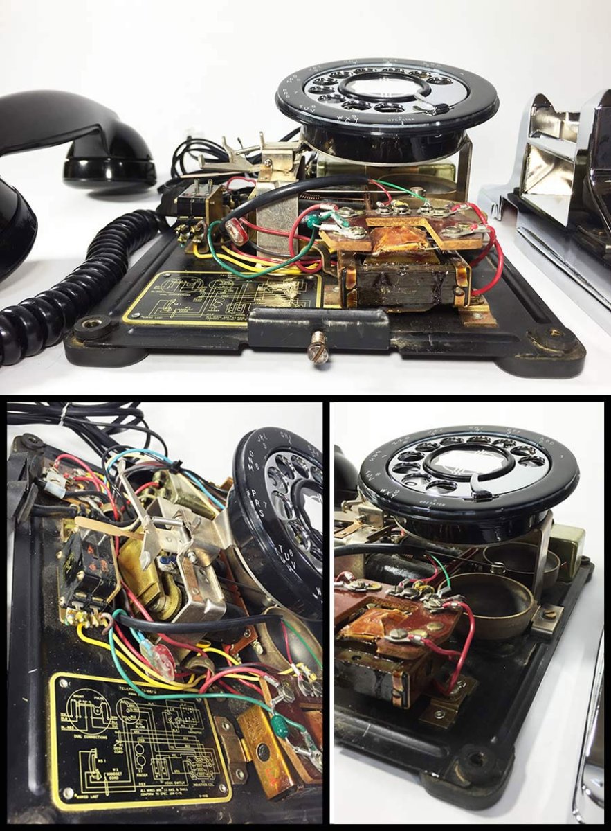 画像23: - 実働品 - (ひかり電話可) 1940's U.S.ARMY "2-Way" Chromed Telephone  ★BLACK × SILVER★ (23)