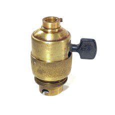 画像1: 1930's Brass Lamp Socket【B22】 (1)