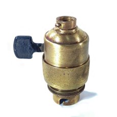 画像2: 1930's Brass Lamp Socket【B22】 (2)