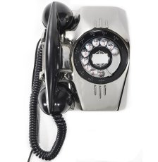 画像1: - 実働品 - （ひかり電話可） 1940's U.S.ARMY "2-Way" Chromed Telephone【BLACK × SILVER】 (1)