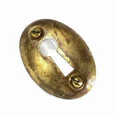 画像2: Antique Brass Key Hole Plate【マイナスネジ付き】 (2)