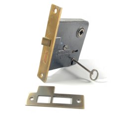 画像1: 1920's【SARGENT】Door Lock Latch Set　 【ドアノブ用パーツ】 (1)