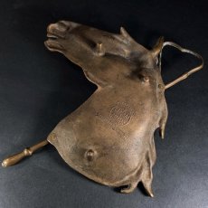 画像6: 1920-30's Bronze Horse Head Ashtray / Jewelry Tray (6)