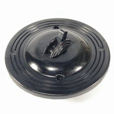 画像1: 1920-30's   ★ Art Deco ★  “ROUND” Black Bakelite Switch  【Dead-Stock】 (1)