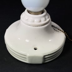 画像2: 1930's Art Deco Porcelain Bare Bulb Light (2)