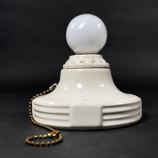 画像3: 1930's Art Deco Porcelain Bare Bulb Light (3)