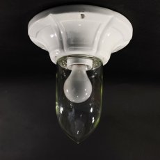 画像2: ★超特大★  1920-30's German Art Deco【Glass＆Porcelain】Ceiling Light (2)