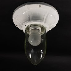 画像1: ★超特大★  1920-30's German Art Deco【Glass＆Porcelain】Ceiling Light (1)