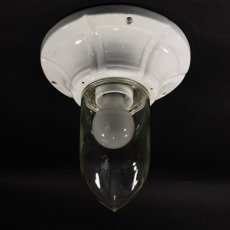 画像1: 【超特大】  1920-30's German Art Deco【Glass＆Porcelain】Ceiling Light (1)