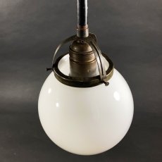 画像4:  1920-30's Art Deco "Milk Glass" Ceiling Light  (4)