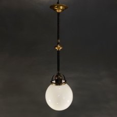 画像1:  1920-30's Art Deco "Milk Glass" Ceiling Light  (1)
