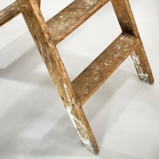 画像4: 1900-20's “Shabby Chic” German Wooden Stepladder (4)