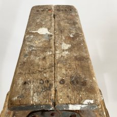 画像7: 1900-20's “Shabby Chic” German Wooden Stepladder (7)