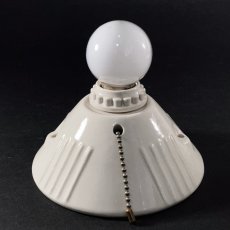 画像2: 1930's Art Deco Porcelain Bare Bulb Light  【Dead-Stock】 (2)