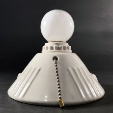 画像3: 1930's Art Deco Porcelain Bare Bulb Light  【Dead-Stock】 (3)