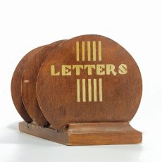 画像2: =LETTERS=　 1930's【ART DECO】Wooden Letter Holder (2)