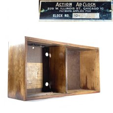 画像1: 【処分品】 -ACTION AD CLOCK- Wooden Box (1)