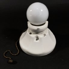画像3: 1920-30's Art Deco Porcelain Bare Bulb Light (3)