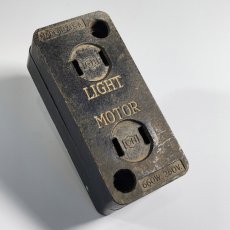 画像1: 【処分品】  1920-30's “LIGHT MOTOR” 2-Outlet  (1)