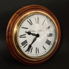 画像1: 1890-1910's ☆BRILLIE☆ French Wooden Wall Clock 【Mint Condition】 (1)