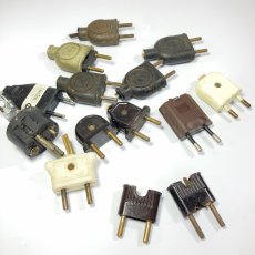 画像5: 【処分品】 Lot of 14 French Electric Plugs (5)