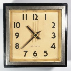 画像5: 1930's ★Art-Deco★ Square Wood Clock 【Wall /Table /Shelf 】 (5)