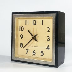 画像1: 1930's ★Art-Deco★ Square Wood Clock 【Wall /Table /Shelf 】 (1)