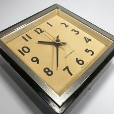 画像6: 1930's ★Art-Deco★ Square Wood Clock 【Wall /Table /Shelf 】 (6)