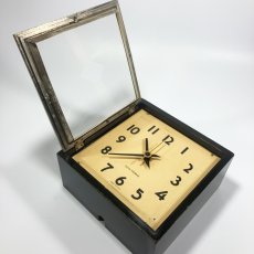 画像7: 1930's ★Art-Deco★ Square Wood Clock 【Wall /Table /Shelf 】 (7)