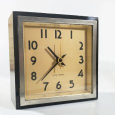 画像3: 1930's ★Art-Deco★ Square Wood Clock 【Wall /Table /Shelf 】 (3)