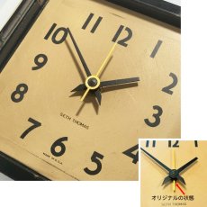 画像9: 1930's ★Art-Deco★ Square Wood Clock 【Wall /Table /Shelf 】 (9)