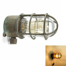 画像1: 1930-40's "Explosion Proof" Bronze Ship's Sconce (1)