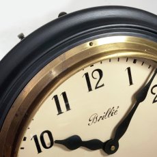 画像4: 1910's ☆BRILLIE☆   French Art Deco Wooden Wall Clock  【Gold×Black】 (4)