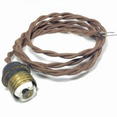 画像2: 【1個づつバラ売り。】 1920-30's E26 Thread Adapter + 1.5m Twisted Cord (2)