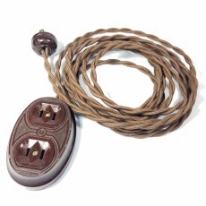 画像1: 1920's "Art-Deco" Extension Cord (1)