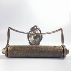 画像5:  1920's Solid Steel Frame Toilet Paper Holder (5)