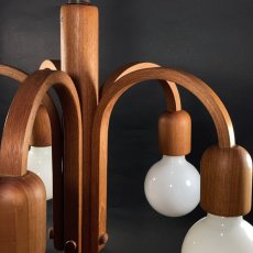 画像4: ☆レア・昇降式☆  1960's【DOMUS】German Wood Chandelier (4)