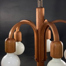 画像5: ☆レア・昇降式☆  1960's【DOMUS】German Wood Chandelier (5)