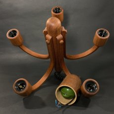 画像8: ☆レア・昇降式☆  1960's【DOMUS】German Wood Chandelier (8)